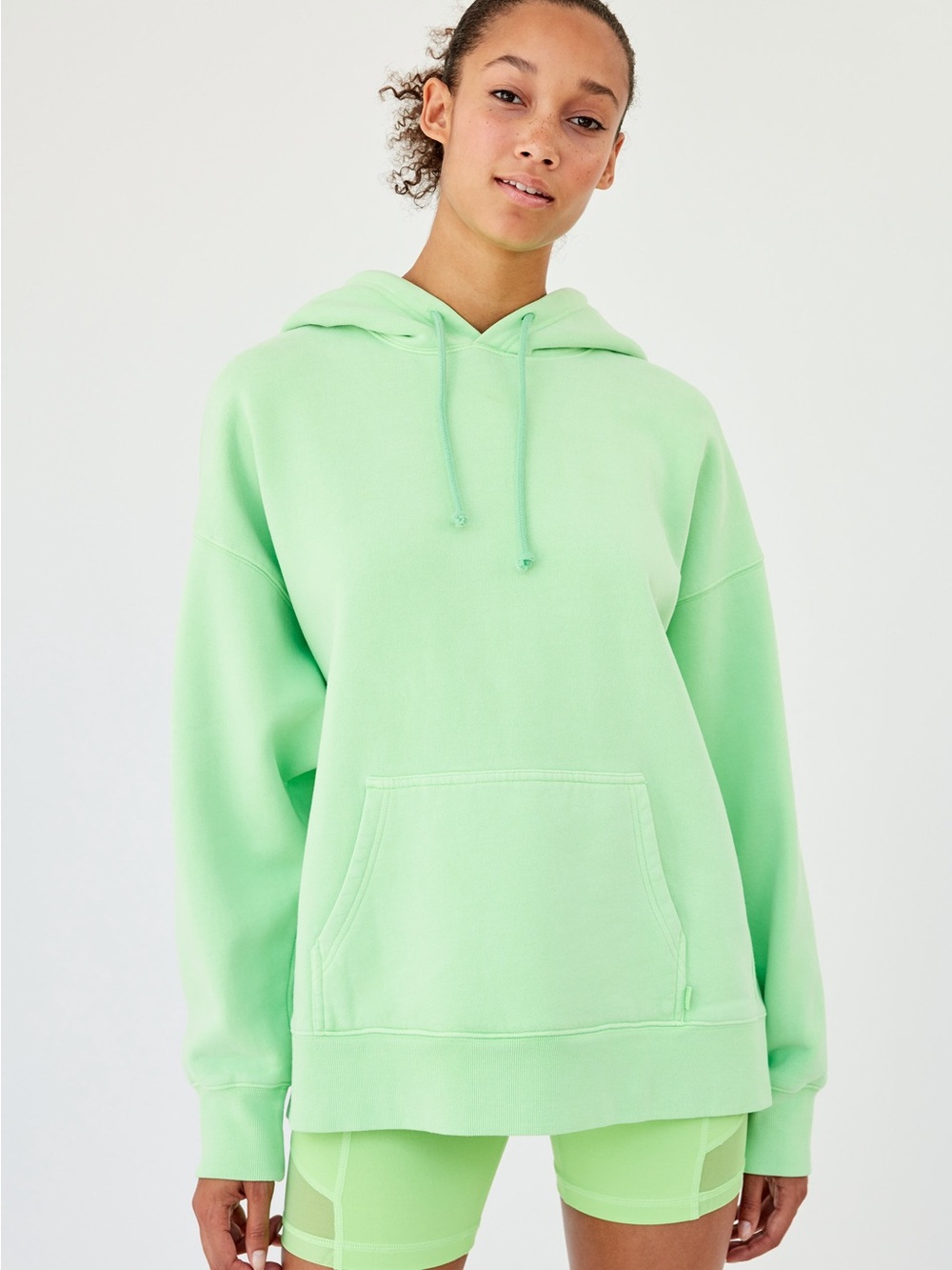Aritzia Mint Green Oversized Pullover Hoodie